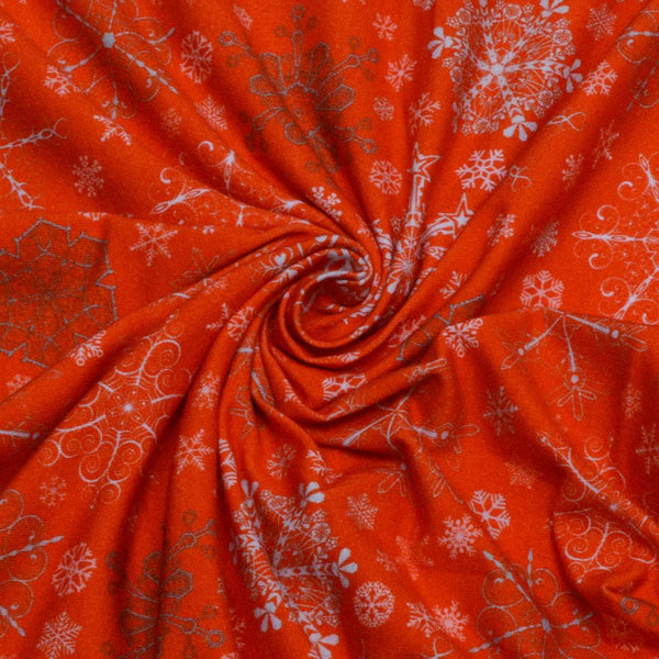Dresówka Drukowana Płatki śniegu - Textil World