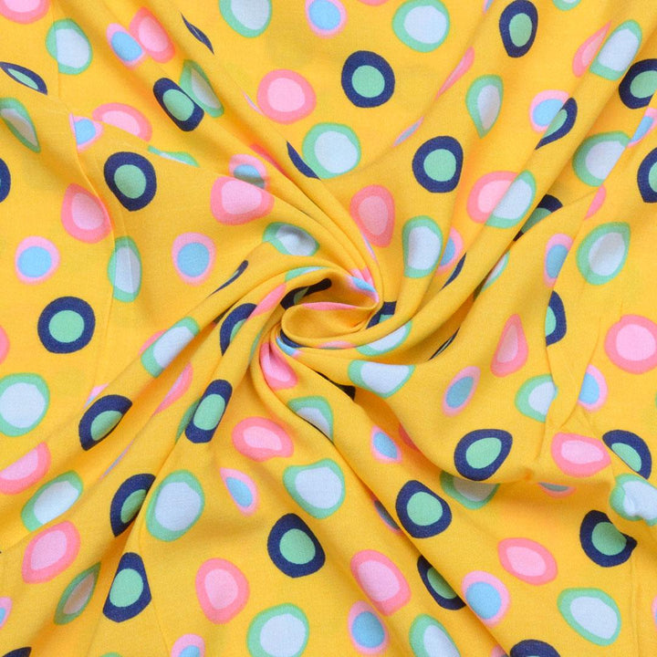 Wiskoza Drukowana Kolorowe Babelki - Textil World