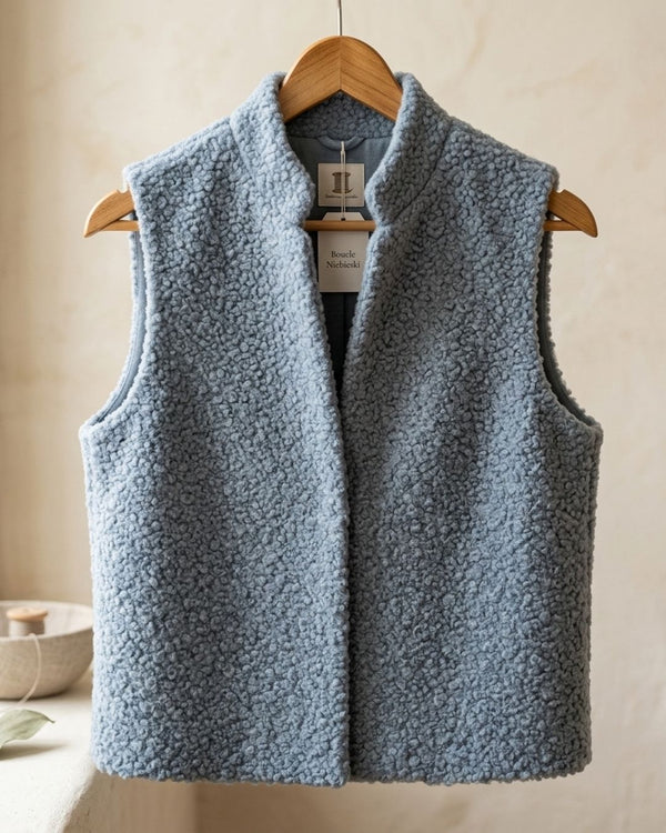 Zastosowanie Boucle Niebieski: Kamizelka teddy