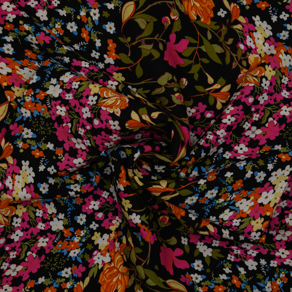 Wiskoza Drukowana Midnight Blossom