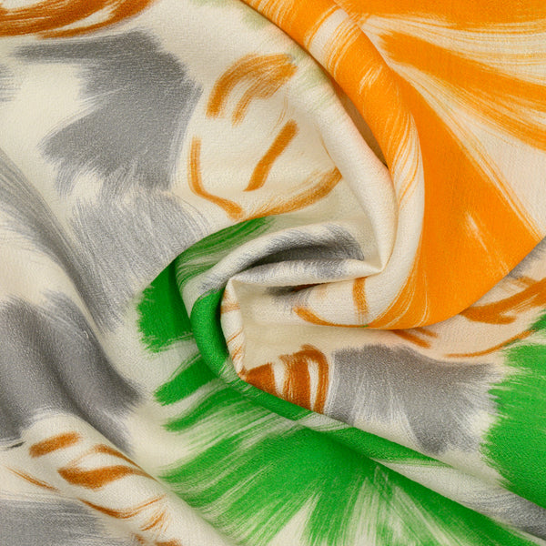 Len Craspo Drukowany Orange Brushstroke
