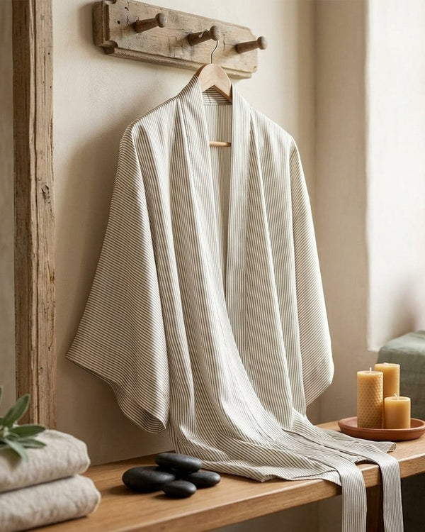 Zastosowanie Satyna Drukowana w Paski: Kimono spa