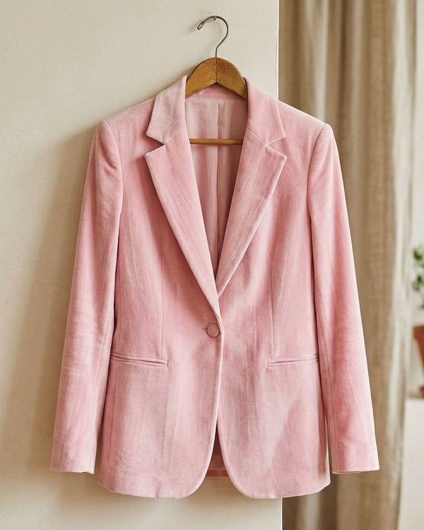 Zastosowanie Welur Supersoft Jasny Róż Baby Pink: Marynarka