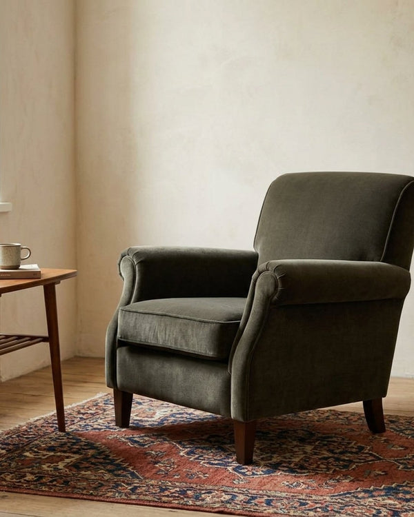 Zastosowanie Welur Supersoft Khaki: Fotel tapicerowany