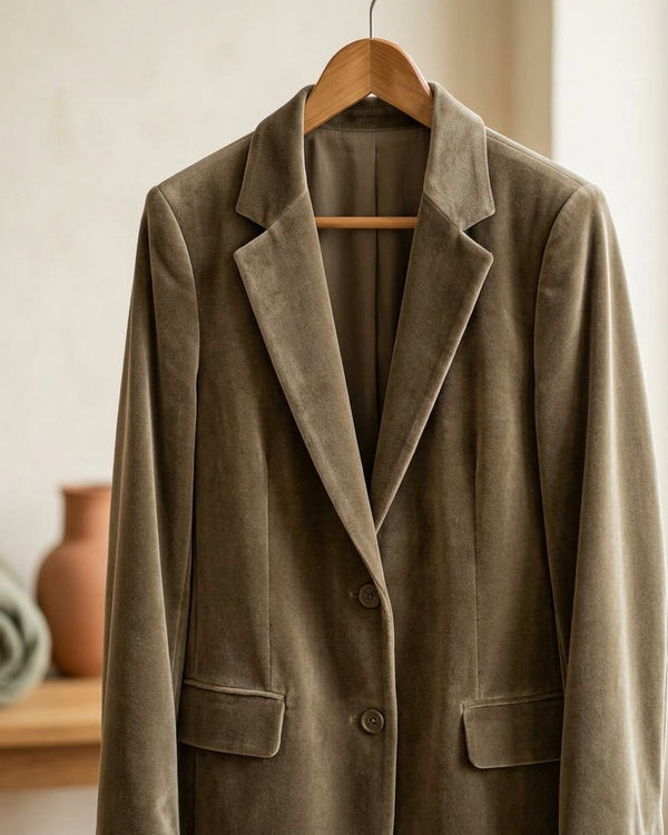Zastosowanie Welur Supersoft Khaki: Marynarka
