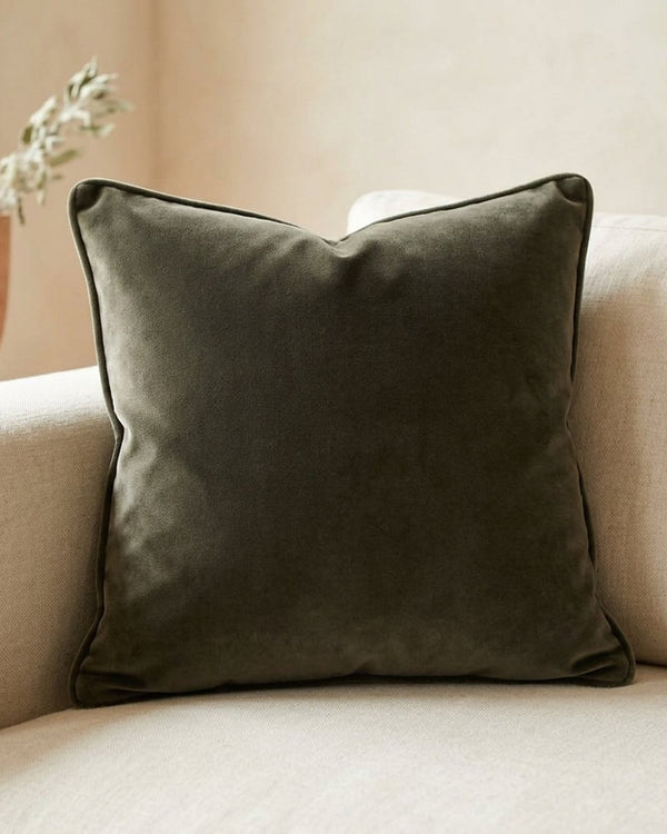 Zastosowanie Welur Supersoft Khaki: Poduszka dekoracyjna