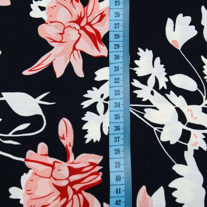 American Krepa Drukowana Kwiaty - Textil World