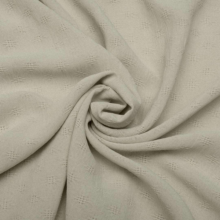 American Krepa Żakard Beżowy - Textil World