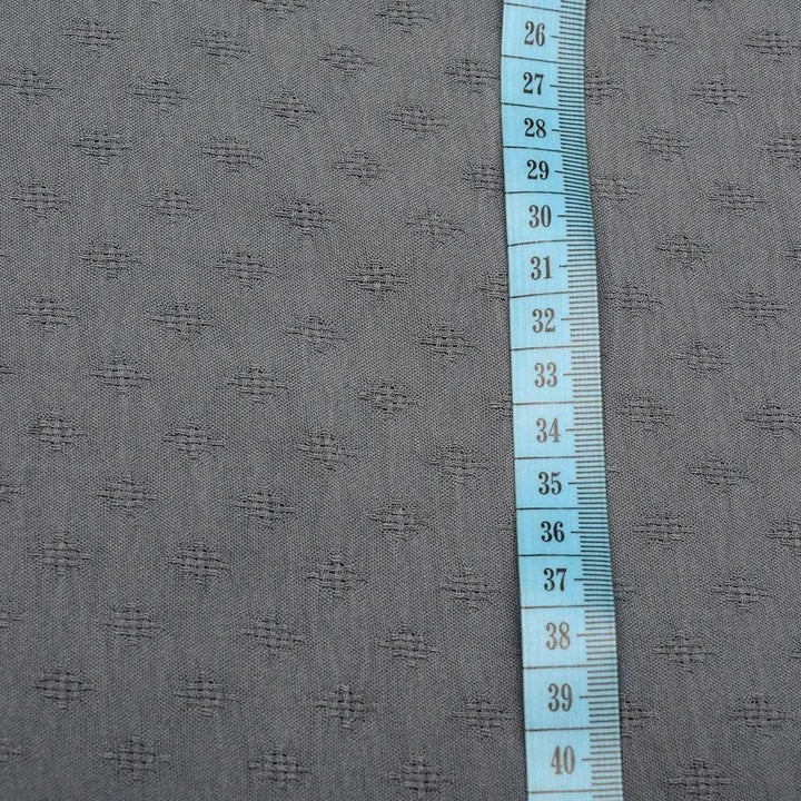 American Krepa Żakard Szary - Textil World