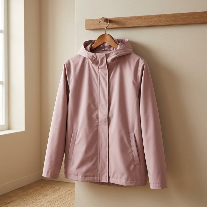 Bawełna Nylon Koszulowa Brudny Róż – kurtka przeciwdeszczowa z tej tkaniny