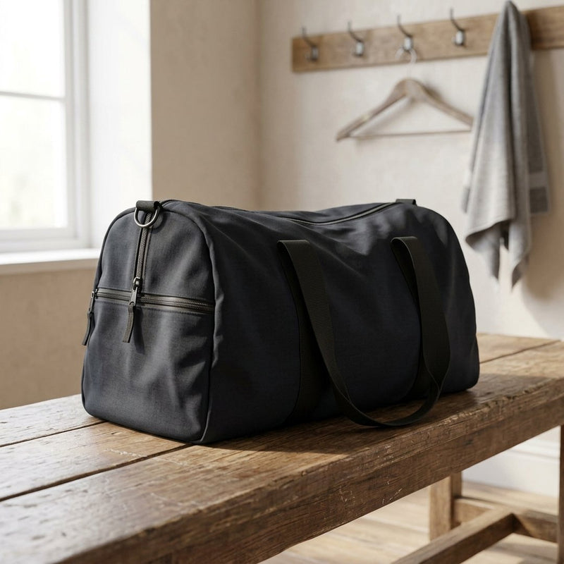Bawełna Nylon Koszulowa Czarny – torba sportowa z tej tkaniny