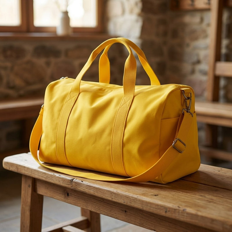 Bawełna Nylon Koszulowa Żołty – torba sportowa z tej tkaniny