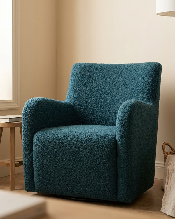 Boucle Morski - Pokrowiec na fotel