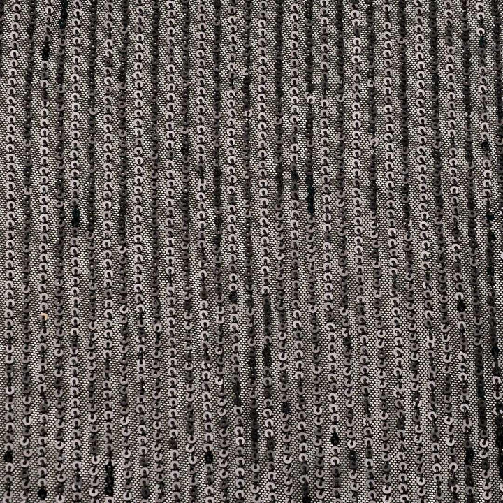 Czarna Cekina Siatka Tiul - Textil World