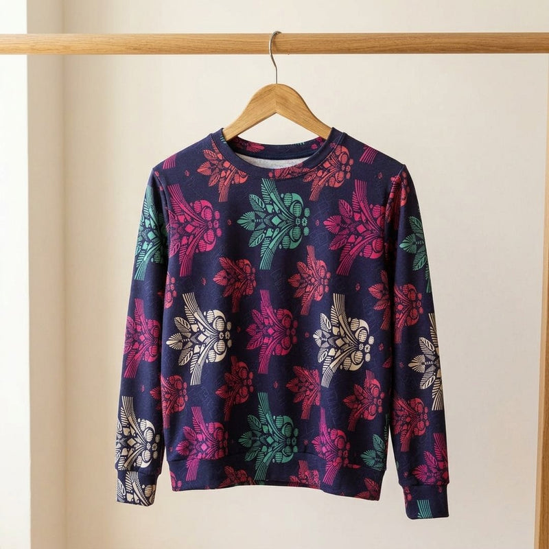 Dresówka Drukowana Magiczny Ogród – bluza dresowa z tej tkaniny