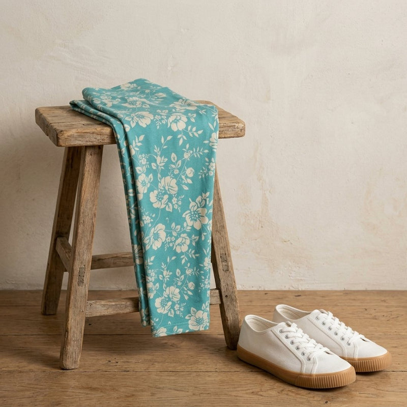 Dresówka Drukowana Polne Kwiaty – legginsy z tej tkaniny