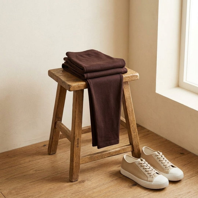 Dresówka Petelka Brazowa Czekolada – legginsy z tej tkaniny