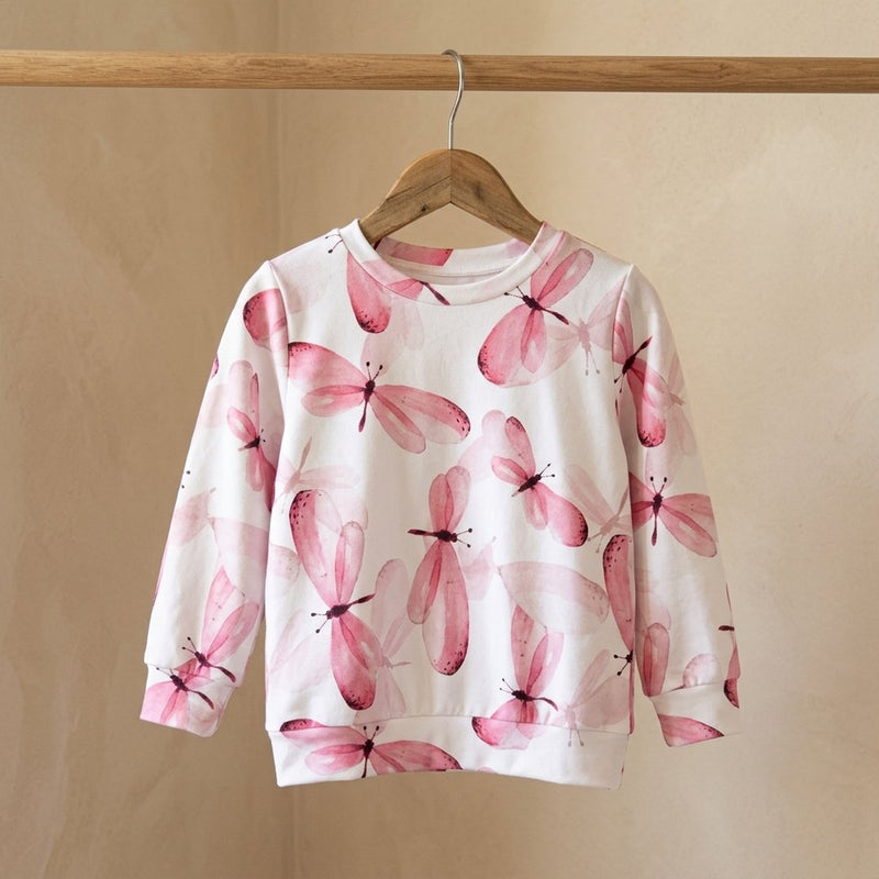 Dresówka Petelka Drukowana Rożowy Wzór Gucci – bluza dresowa z tej tkaniny
