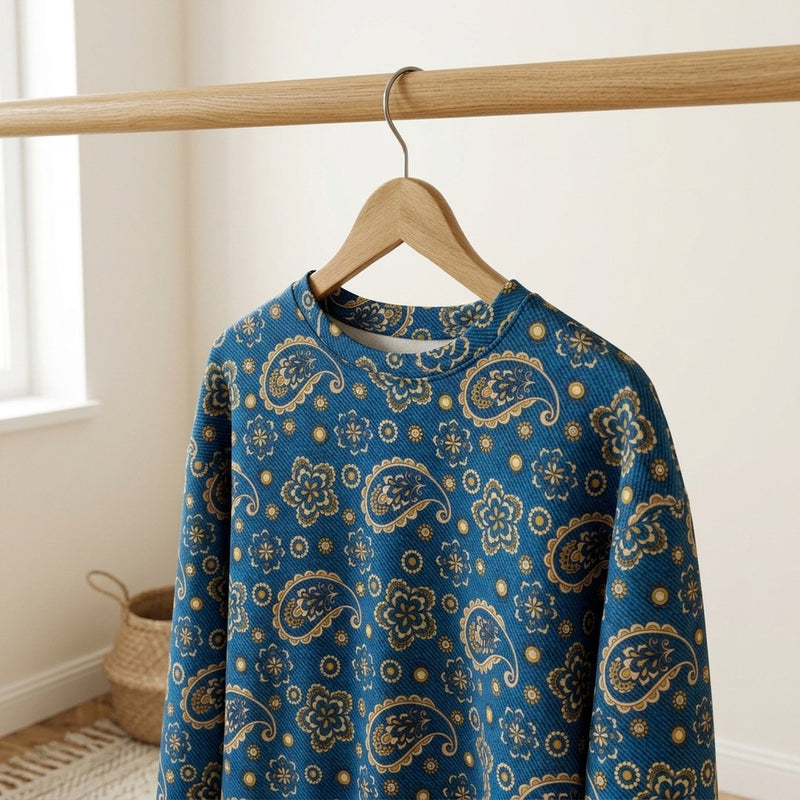 Dresówka Petelka Premium Drukowana Wzor Orientalny – bluza dresowa z tej tkaniny