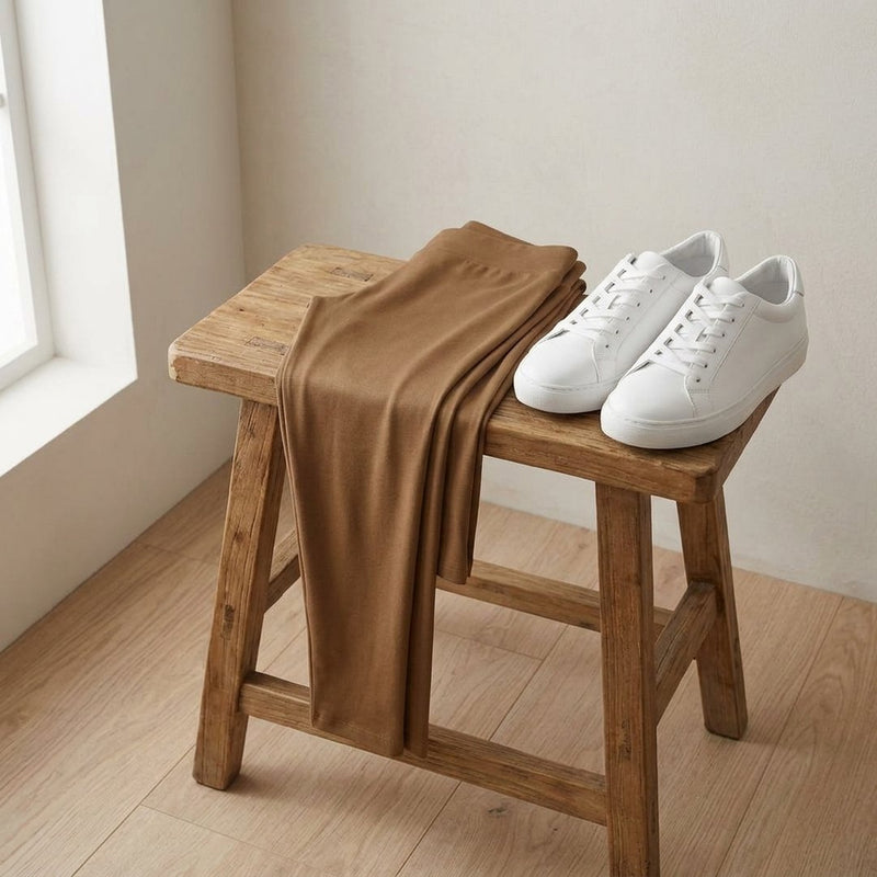 Dzianina Punto „Cappuccino” – legginsy z tej tkaniny