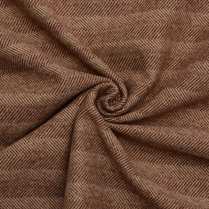 Dzianina Tweed Jodełka Karmelowa - Textil World