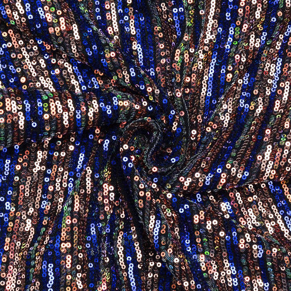 Ekskluzywne Multi-Kolory Cekina Niebieski - Textil World