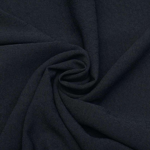 American Krepa Żakard Czarny - Textil World