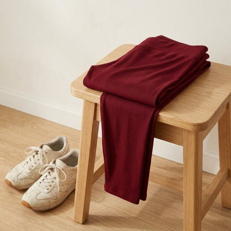 ITY Jersey Bordowa – legginsy z tej tkaniny