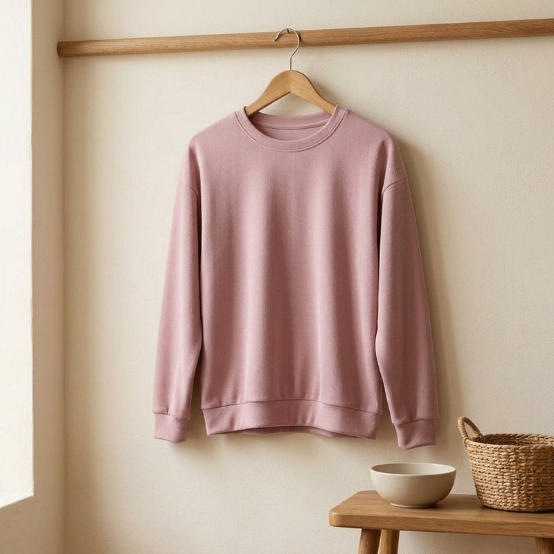 ITY Jersey Brudny róż – bluza dresowa z tej tkaniny