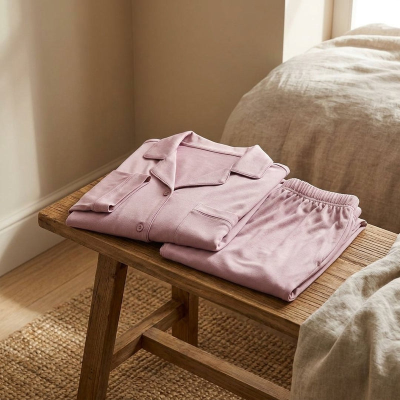 ITY Jersey Brudny róż – komplet do snu z tej tkaniny