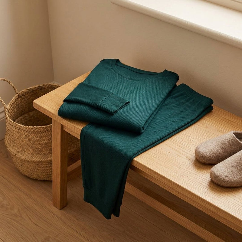ITY Jersey Butelkowa Zieleń – komplet do snu z tej tkaniny