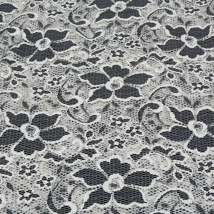 Koronka Kwiaty Szarość - Textil World