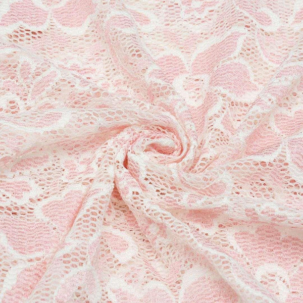 Koronka Kwiaty Wiosna Różowe - Textil World