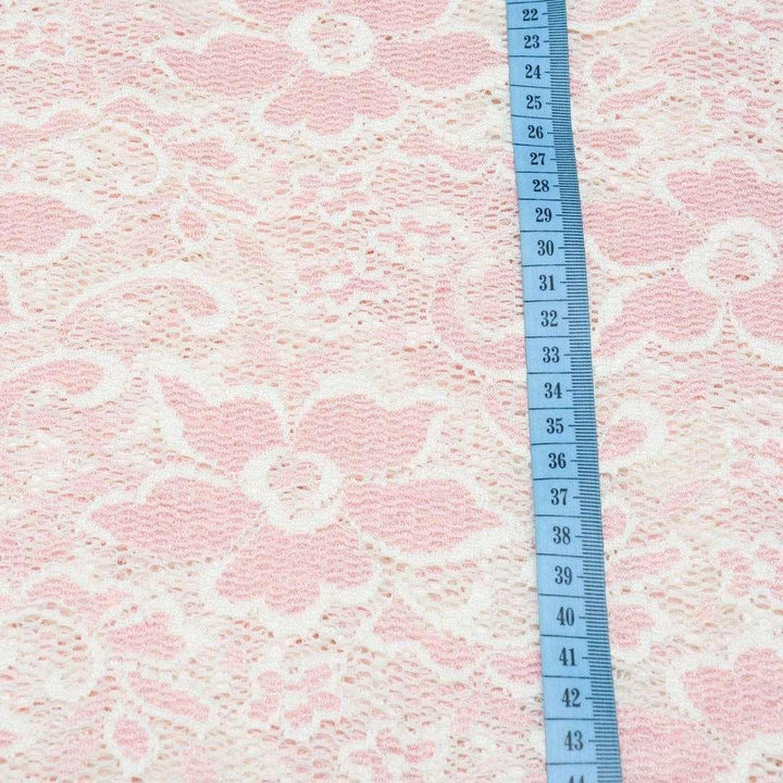 Koronka Kwiaty Wiosna Różowe - Textil World