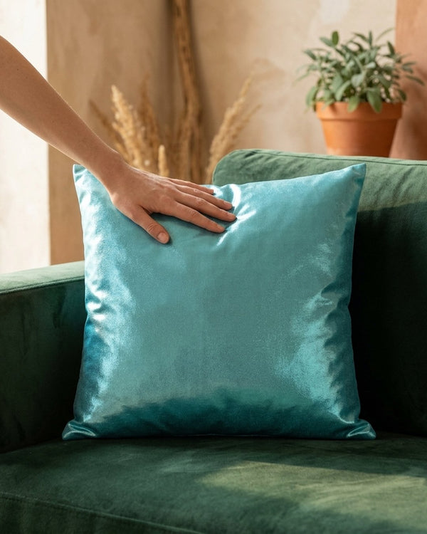 Lama Ocean Aqua - Poszewka dekoracyjna glamour