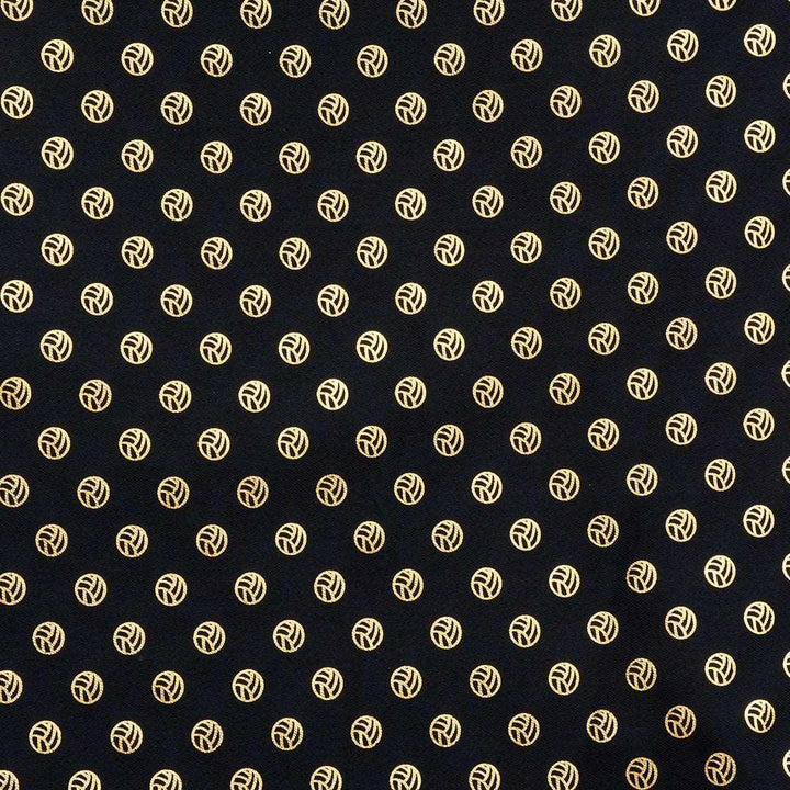 Latina foil czarna Złota kropki - Textil World