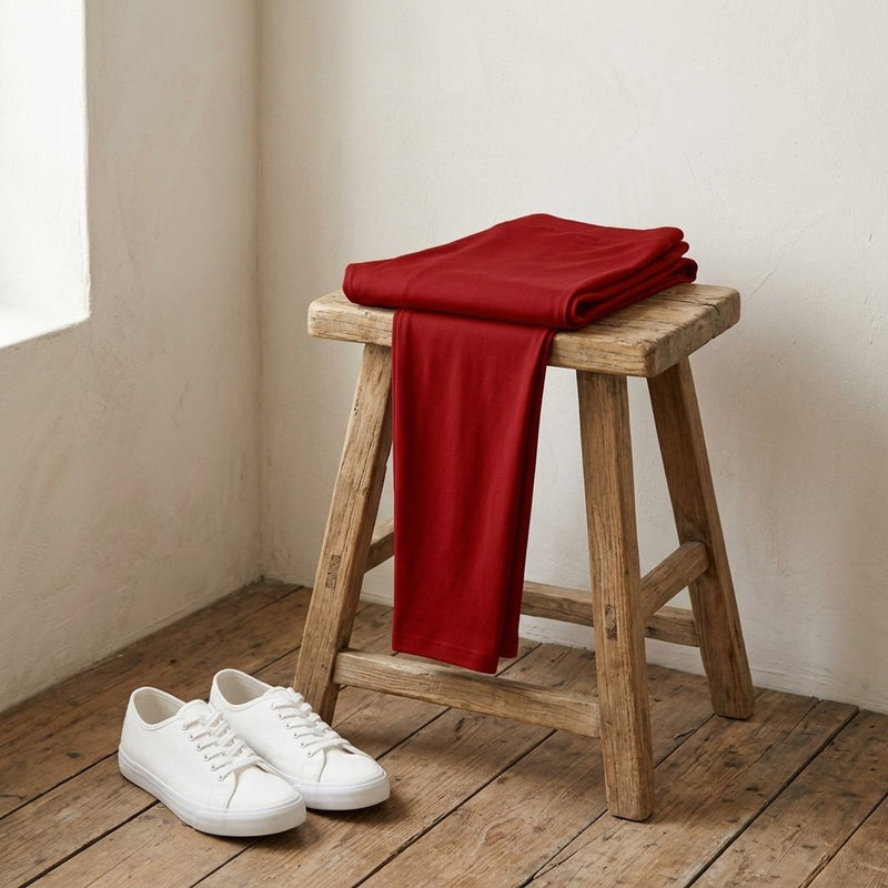 Latina Twill „Klasyczna Czerwień” – legginsy z tej tkaniny