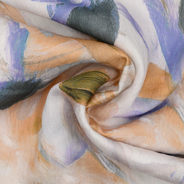 Len Craspo Drukowana Beżowa Galeria - Textil World