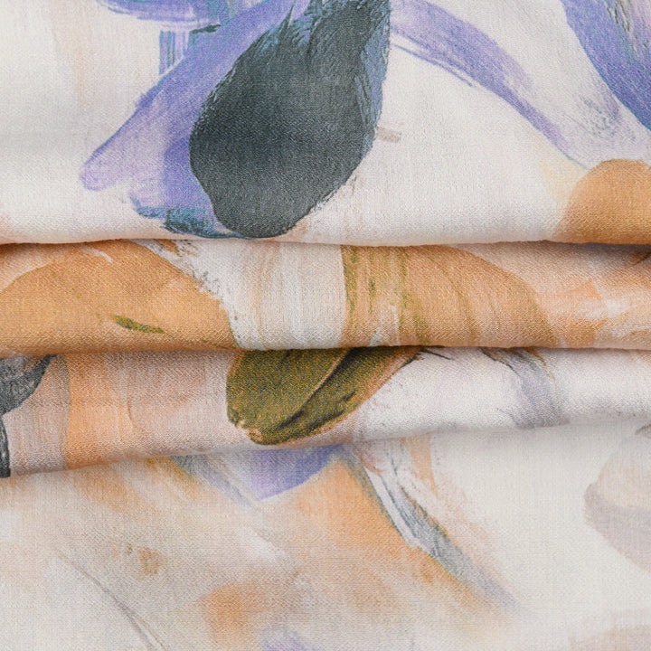 Len Craspo Drukowana Beżowa Galeria - Textil World