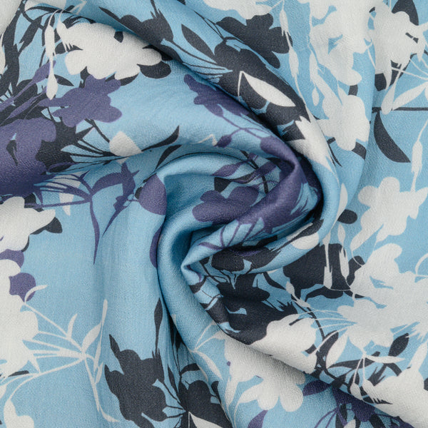Len Craspo Drukowana Błękitny Cień - Textil World