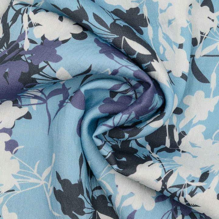 Len Craspo Drukowana Błękitny Cień - Textil World