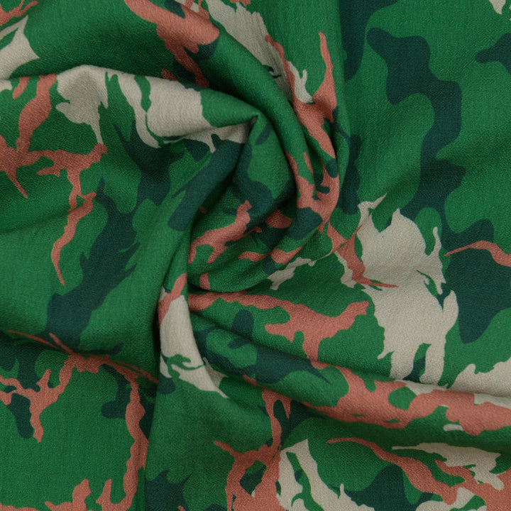 Len Craspo Drukowana Camo Green - Textil World