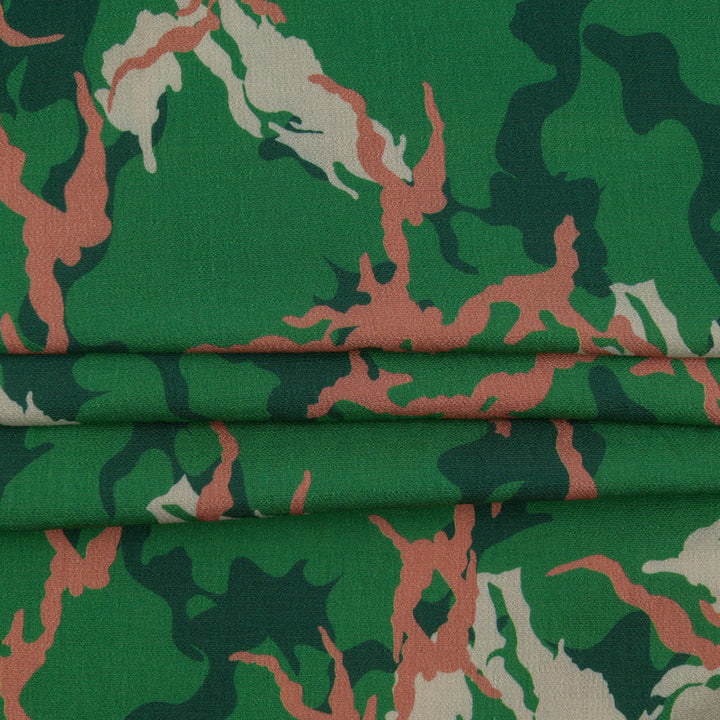 Len Craspo Drukowana Camo Green - Textil World