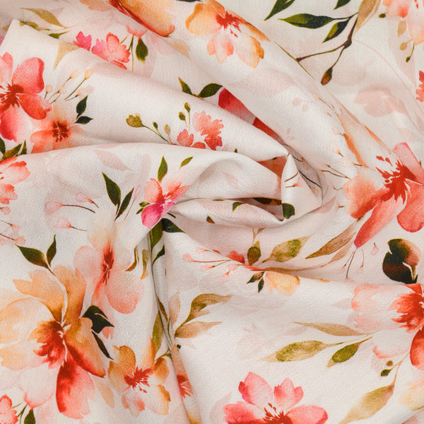 Len Craspo Drukowana Letni Bukiet - Textil World