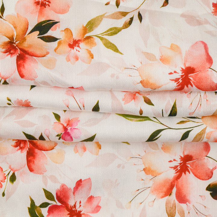 Len Craspo Drukowana Letni Bukiet - Textil World