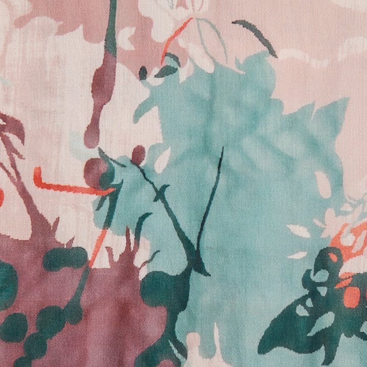 Len Craspo Drukowana Miętowy Ogród - Textil World