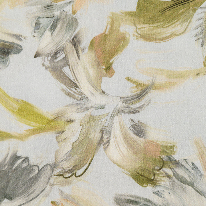 Len Craspo Drukowana Oliwkowa Akwarela - Textil World