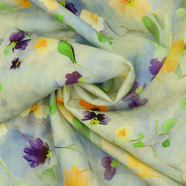 Len Craspo Drukowana Poranna Łąka - Textil World