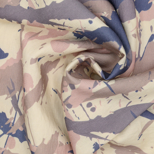 Len Craspo Drukowana Pudrowy Kamuflaż - Textil World
