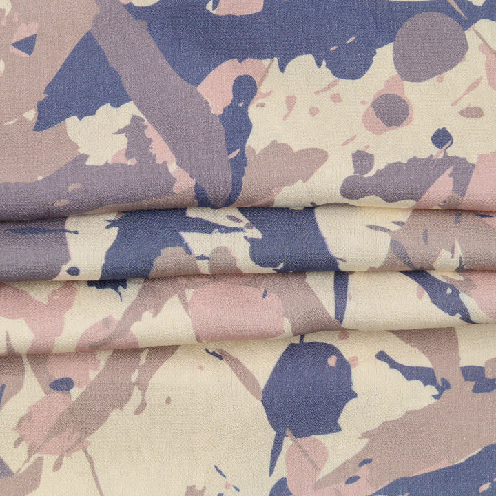 Len Craspo Drukowana Pudrowy Kamuflaż - Textil World